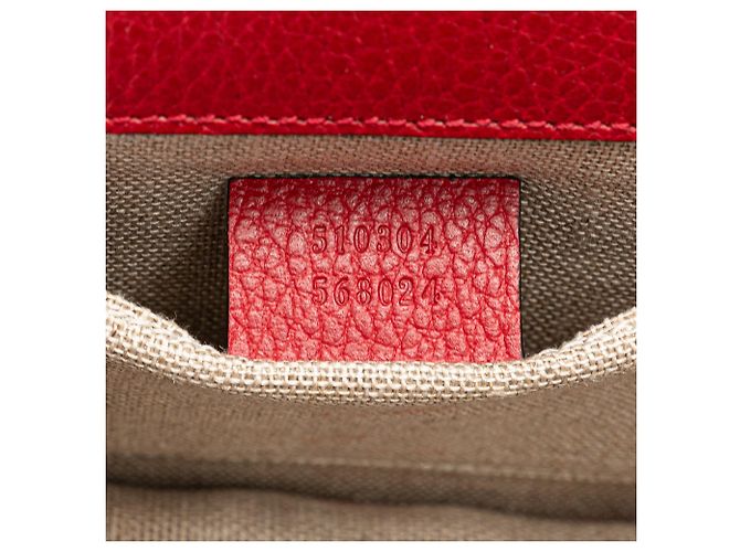 Gucci Rosso Piccolo Dollaro Pelle di Vitello Interlocking G Crossbody - vista 6