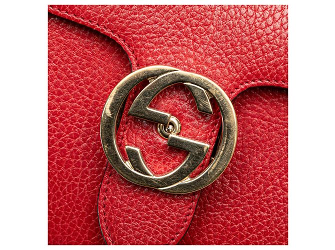 Gucci Rosso Piccolo Dollaro Pelle di Vitello Interlocking G Crossbody - vista 8