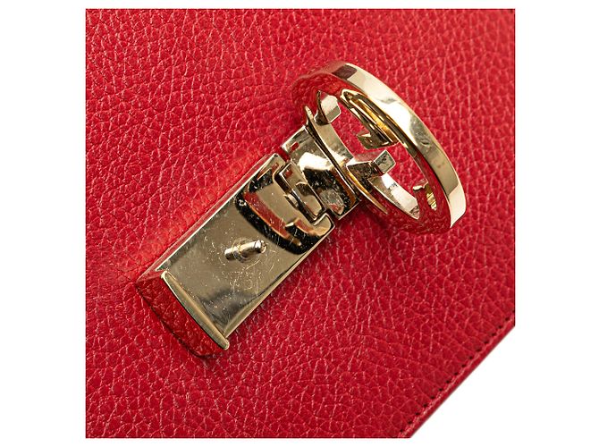 Gucci Rosso Piccolo Dollaro Pelle di Vitello Interlocking G Crossbody - vista 9