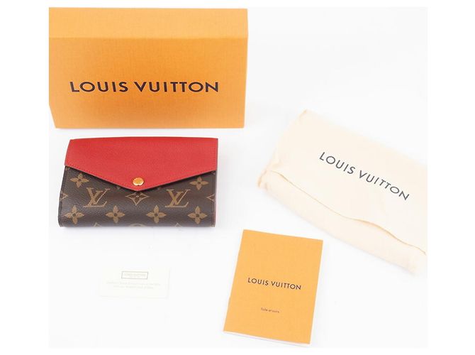 Portafoglio Pallas Compact Bi-fold di Louis Vuitton Marrone Rosso - vista 10