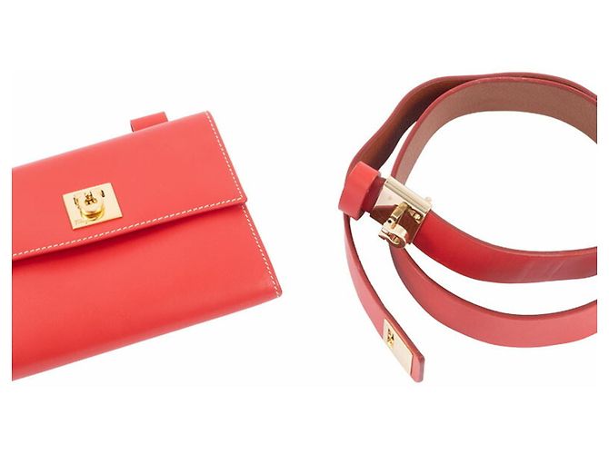 Marsupio Gancini Salvatore Ferragamo Rosso - vista 10