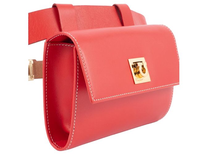 Marsupio Gancini Salvatore Ferragamo Rosso - vista 3