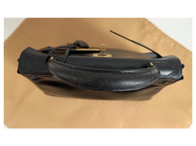 Hermès Kelly 28 – Scatola nera – 1955 – Metallo dorato – Pezzo raro Nero - vista 10
