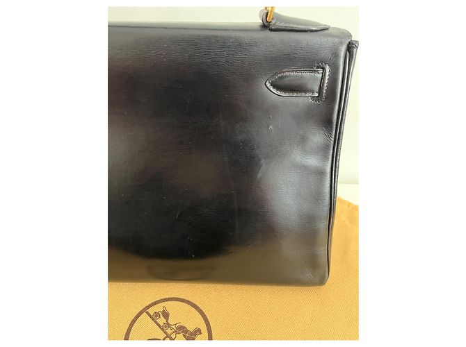Hermès Kelly 28 – Scatola nera – 1955 – Metallo dorato – Pezzo raro Nero - vista 11