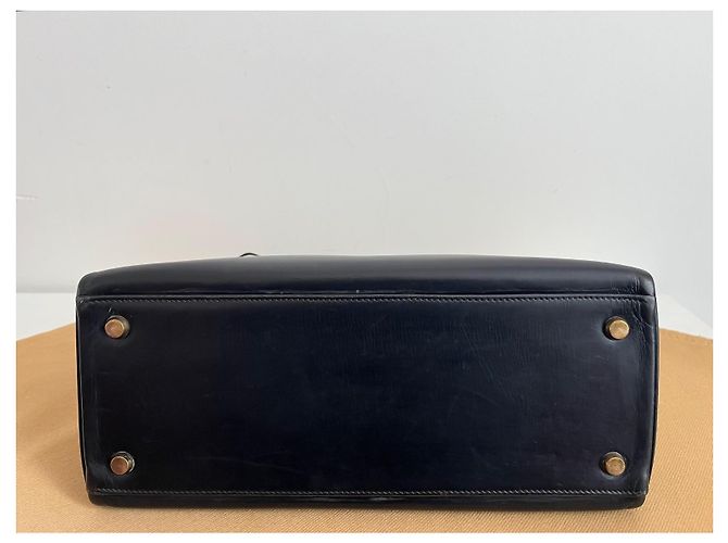 Hermès Kelly 28 – Scatola nera – 1955 – Metallo dorato – Pezzo raro Nero - vista 13