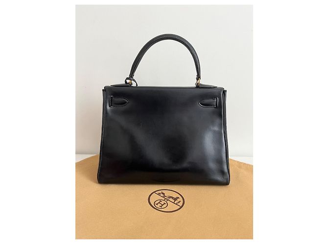 Hermès Kelly 28 – Scatola nera – 1955 – Metallo dorato – Pezzo raro Nero - vista 5