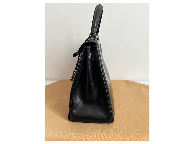 Hermès Kelly 28 – Scatola nera – 1955 – Metallo dorato – Pezzo raro Nero - vista 7
