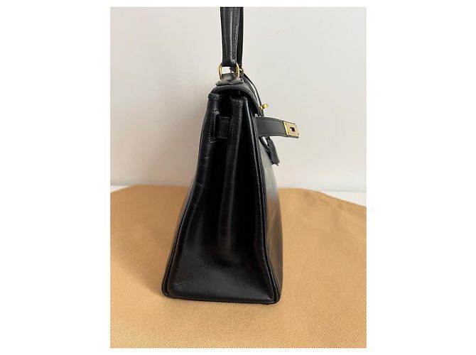 Hermès Kelly 28 – Scatola nera – 1955 – Metallo dorato – Pezzo raro Nero - vista 8