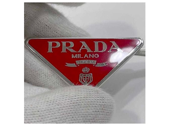 Prada Haarspange in Rot und Silber - Ansicht 5