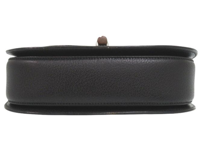 Borsa in pelle Gucci Bamboo Nero - vista 4