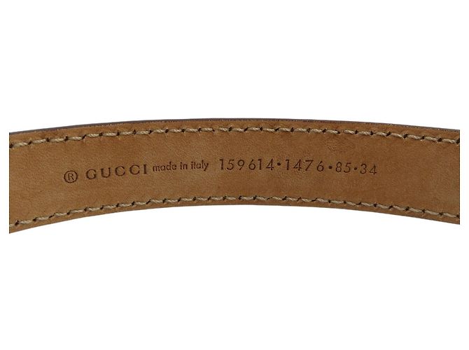 Gucci GG 159614 Ledergürtel in Gold - view 6
