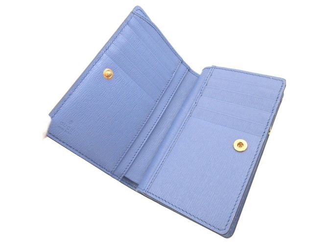 Billetera bi-fold de cuero morado Gucci Púrpura - vista 4