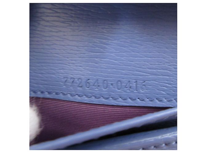 Billetera bi-fold de cuero morado Gucci Púrpura - vista 7