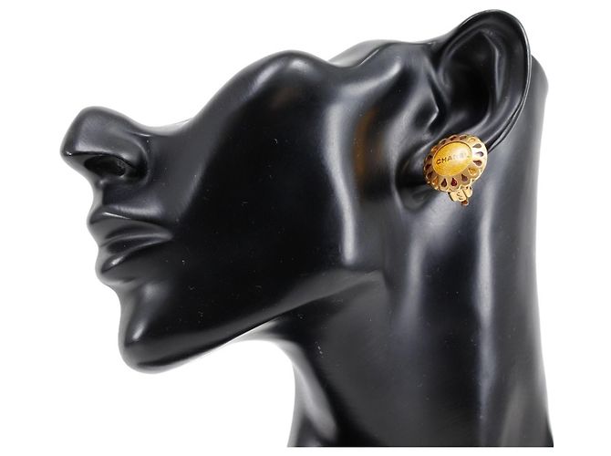 Orecchini a clip con motivo floreale placcati in oro Chanel D'oro - vista 2