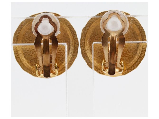 Orecchini a clip con motivo floreale placcati in oro Chanel D'oro - vista 3