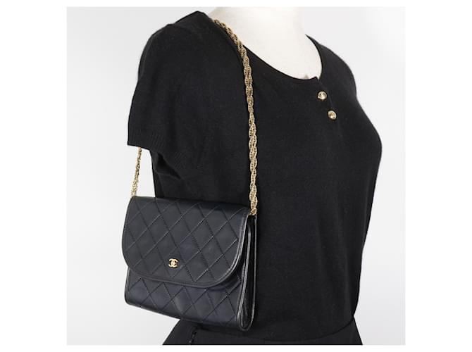 Borsa a Spalla Mini Matelassé Chanel Nero - vista 17