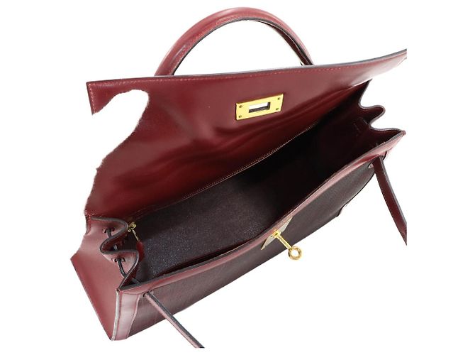 Hermès Sac à main Hermes Kelly 32 Rouge - vue 6