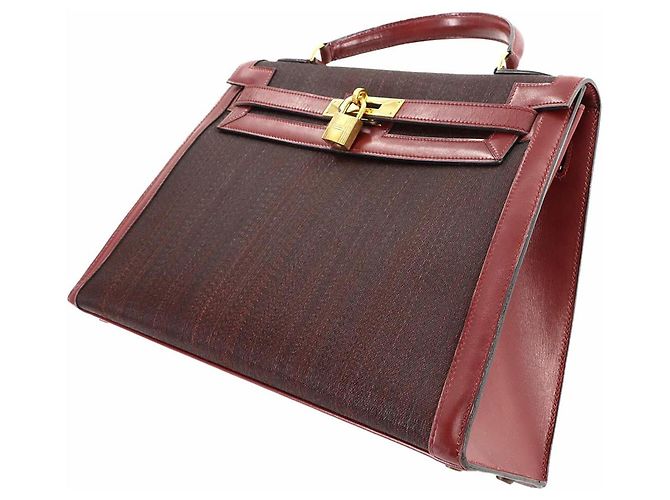 Hermès Sac à main Hermes Kelly 32 Rouge - vue 9