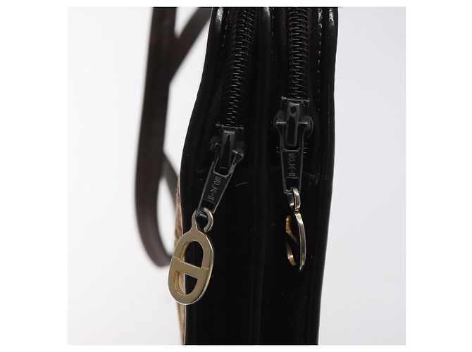 Borsa a spalla in tela Trotter Christian Dior marrone oro Auth 124989 D'oro - vista 16
