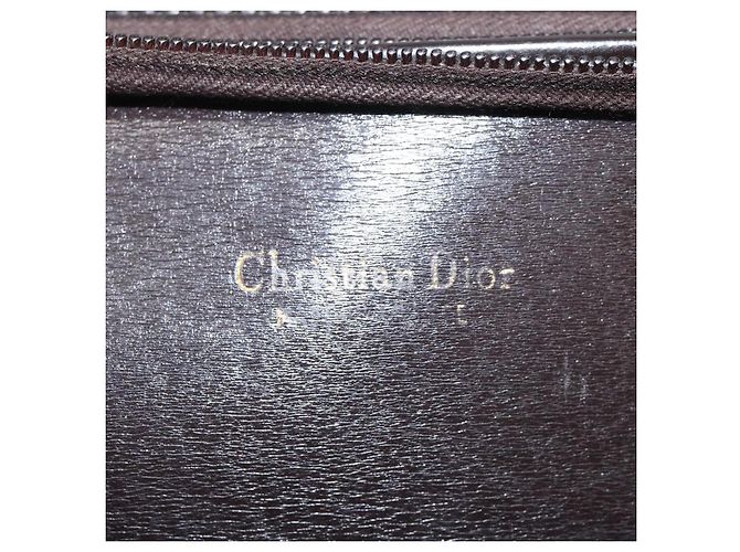 Borsa a spalla in tela Trotter Christian Dior marrone oro Auth 124989 D'oro - vista 17