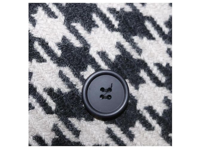 Off White Casaco Chester Off-White Jaqueta de Lã com Padrão Deslocado Preto Auth ym005M - vista 12
