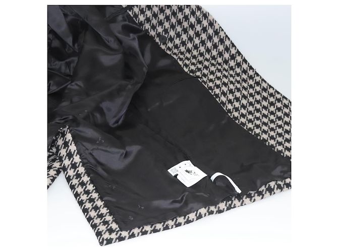 Off White Casaco Chester Off-White Jaqueta de Lã com Padrão Deslocado Preto Auth ym005M - vista 7