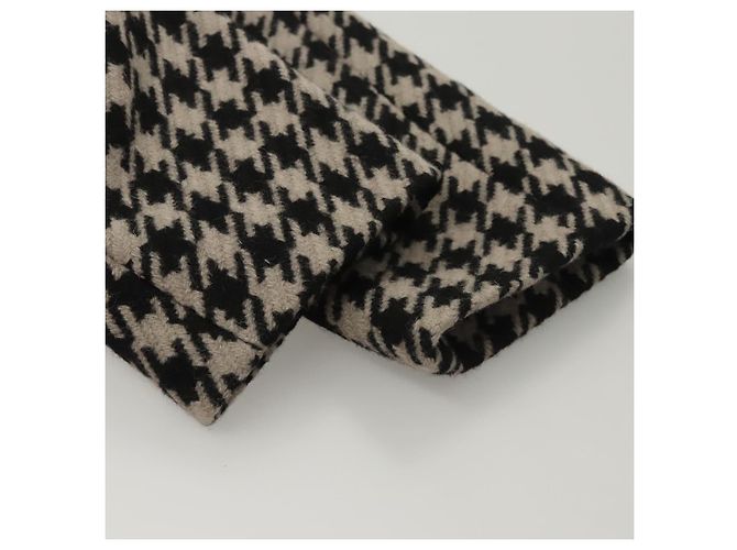 Off White Casaco Chester Off-White Jaqueta de Lã com Padrão Deslocado Preto Auth ym005M - vista 8