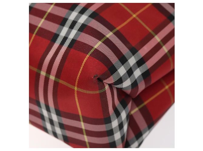 Burberry Nova Check Tote Bag aus Nylon rot Auth BA1829 - Ansicht 10