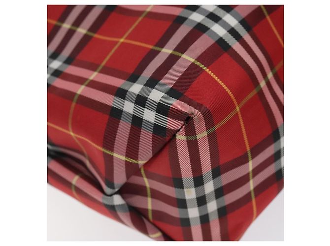 Burberry Nova Check Tote Bag aus Nylon rot Auth BA1829 - Ansicht 11