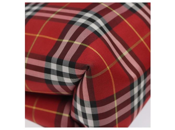Burberry Nova Check Tote Bag aus Nylon rot Auth BA1829 - Ansicht 13