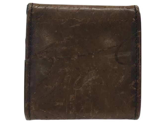 Monedero de cuero Berluti Calligraphy marrón Auth bs25955 Castaño - vista 3
