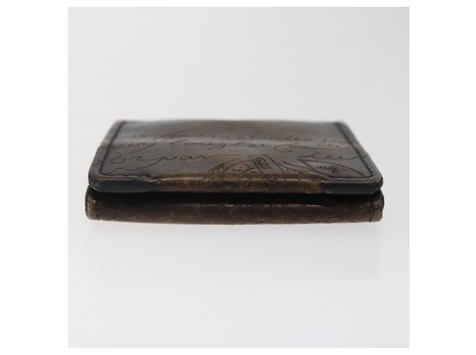 Monedero de cuero Berluti Calligraphy marrón Auth bs25955 Castaño - vista 7