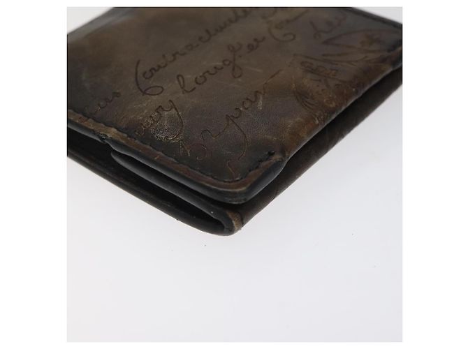 Monedero de cuero Berluti Calligraphy marrón Auth bs25955 Castaño - vista 9