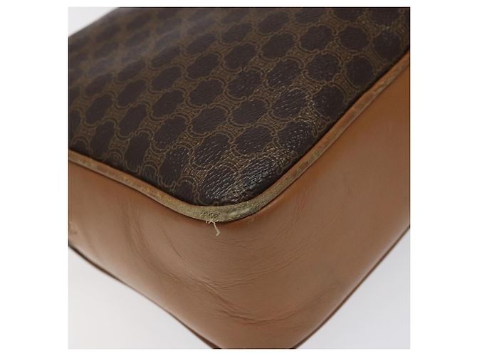 Céline Borsa a spalla in tela Macadam CELINE in pelle PVC marrone oro Auth BA1891 D'oro - vista 11