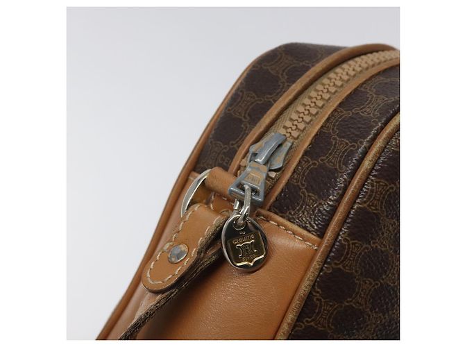Céline Borsa a spalla in tela Macadam CELINE in pelle PVC marrone oro Auth BA1891 D'oro - vista 15