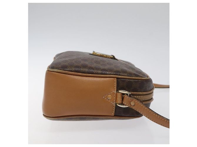 Céline Borsa a spalla in tela Macadam CELINE in pelle PVC marrone oro Auth BA1891 D'oro - vista 4