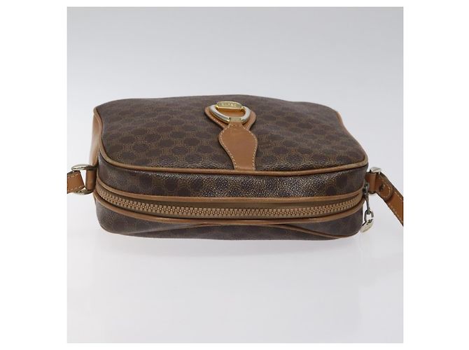 Céline Borsa a spalla in tela Macadam CELINE in pelle PVC marrone oro Auth BA1891 D'oro - vista 6