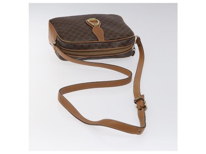 Céline Borsa a spalla in tela Macadam CELINE in pelle PVC marrone oro Auth BA1891 D'oro - vista 7