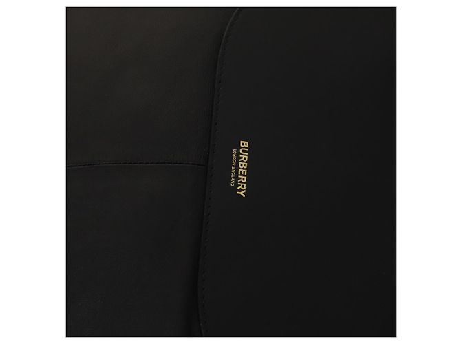 Bolsa de ombro de couro preto e dourado Auth bs25324 da BURBERRY - vista 14
