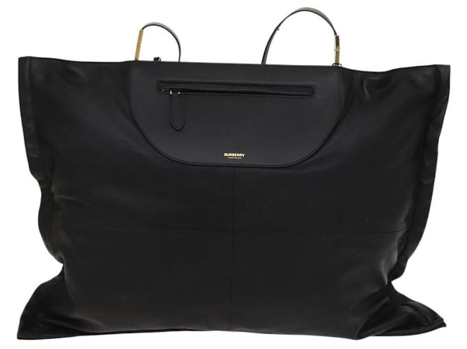 Bolsa de ombro de couro preto e dourado Auth bs25324 da BURBERRY - vista 2