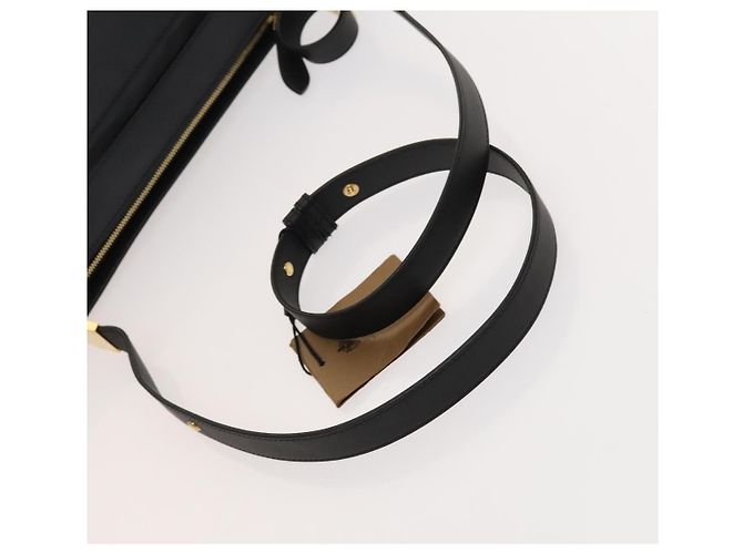 Bolsa de ombro de couro preto e dourado Auth bs25324 da BURBERRY - vista 7