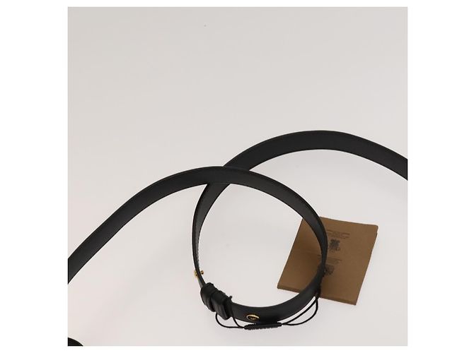 Bolsa de ombro de couro preto e dourado Auth bs25324 da BURBERRY - vista 8