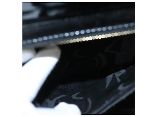 Borsa a spalla Vala Salvatore Ferragamo in pelle verniciata nera e oro Auth gh016 Nero D'oro - vista 21