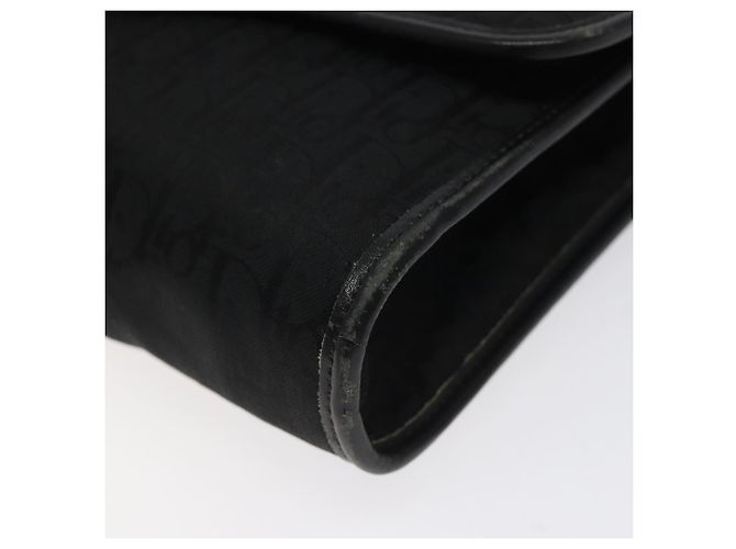 Borsa a spalla in tela Trotter Christian Dior nera e oro Auth BA1830 Nero D'oro - vista 10