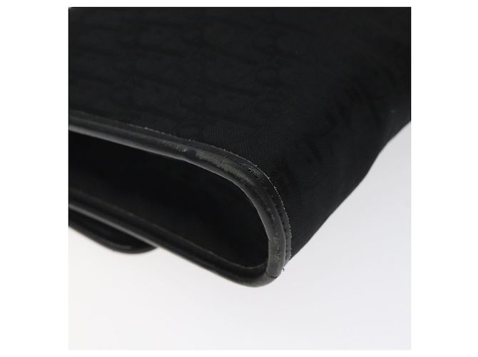 Borsa a spalla in tela Trotter Christian Dior nera e oro Auth BA1830 Nero D'oro - vista 13
