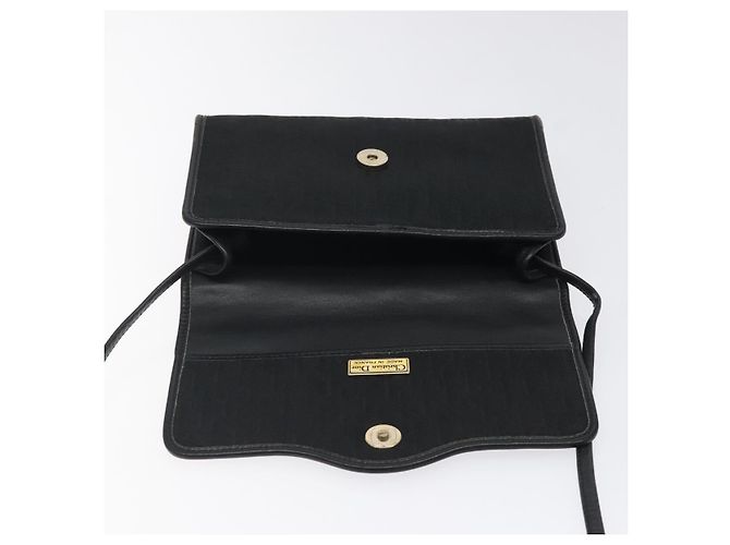 Borsa a spalla in tela Trotter Christian Dior nera e oro Auth BA1830 Nero D'oro - vista 15