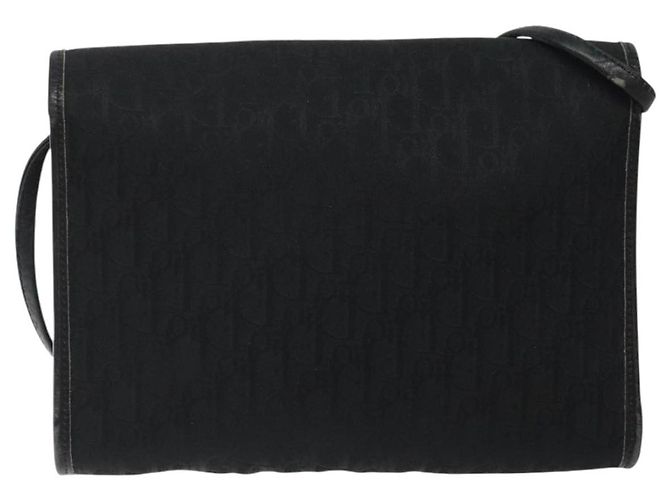 Borsa a spalla in tela Trotter Christian Dior nera e oro Auth BA1830 Nero D'oro - vista 3