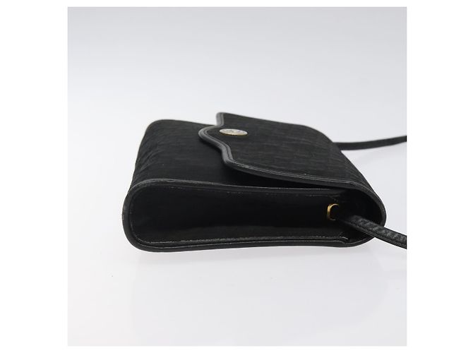 Borsa a spalla in tela Trotter Christian Dior nera e oro Auth BA1830 Nero D'oro - vista 4