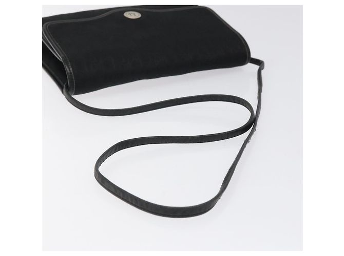 Borsa a spalla in tela Trotter Christian Dior nera e oro Auth BA1830 Nero D'oro - vista 7