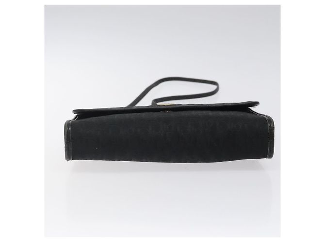 Borsa a spalla in tela Trotter Christian Dior nera e oro Auth BA1830 Nero D'oro - vista 9